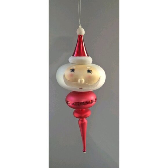 Unbranded Other - Vintage Santa jointed glass carlini? Radko? Christmas Tree Ornament